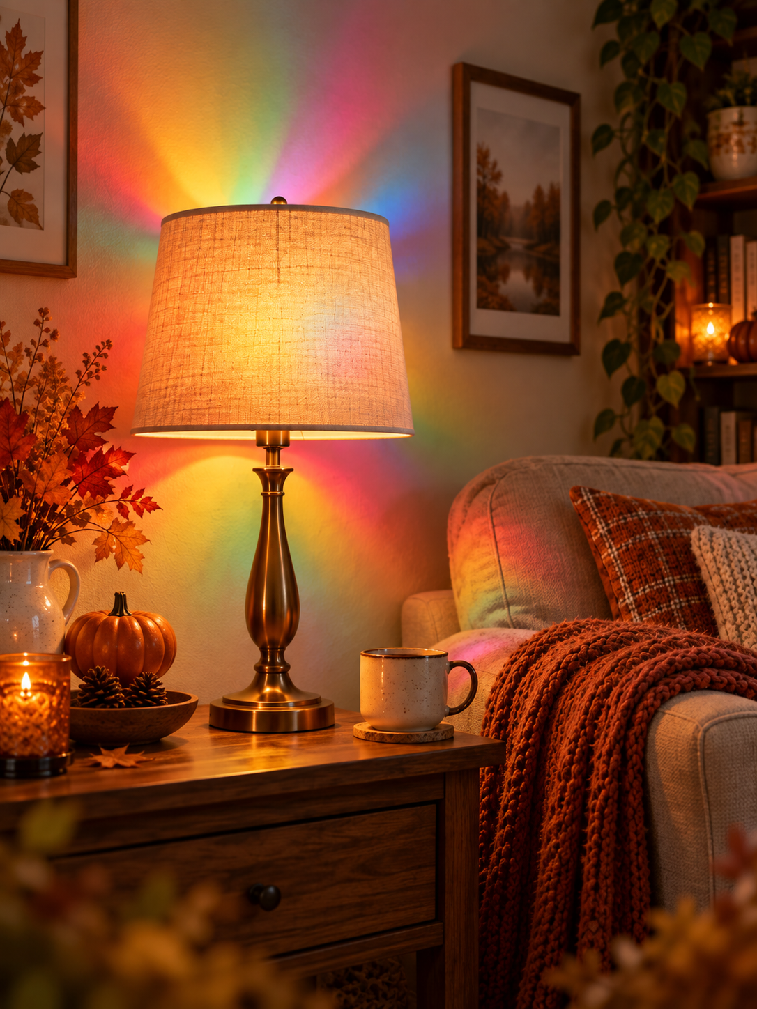 A room changing glow in seconds